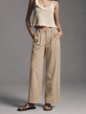 Pistola Ellery Pleated Trouser Khaki Pants